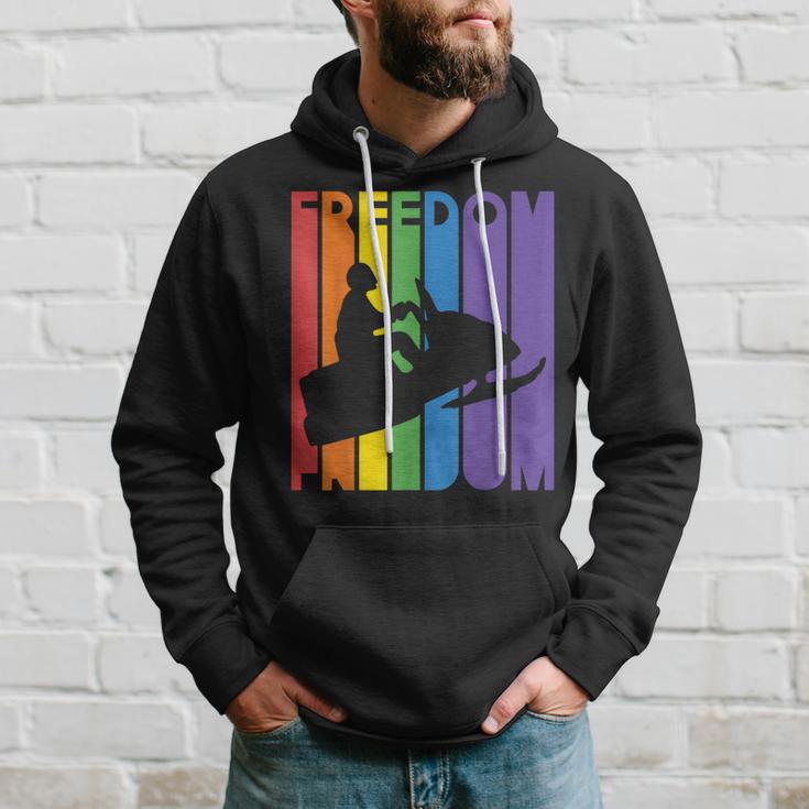 Snocross Snowmobiling Freedom Snowmobile Snow Rider Hoodie Gifts for Him