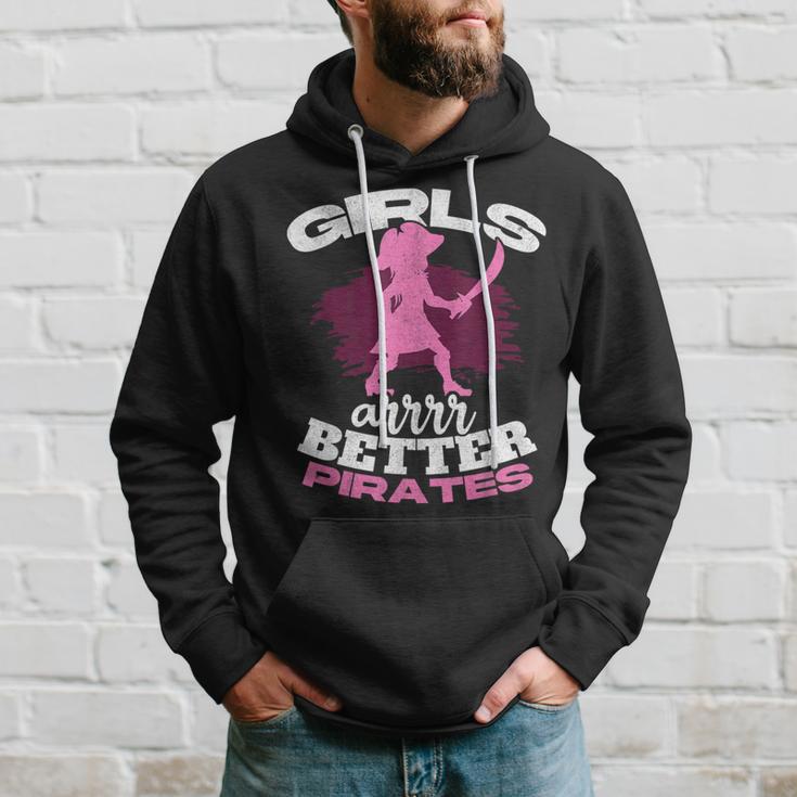 Girls Are Better Pirates Female Sea Thief Freebooter Pirate Hoodie Gifts for Him