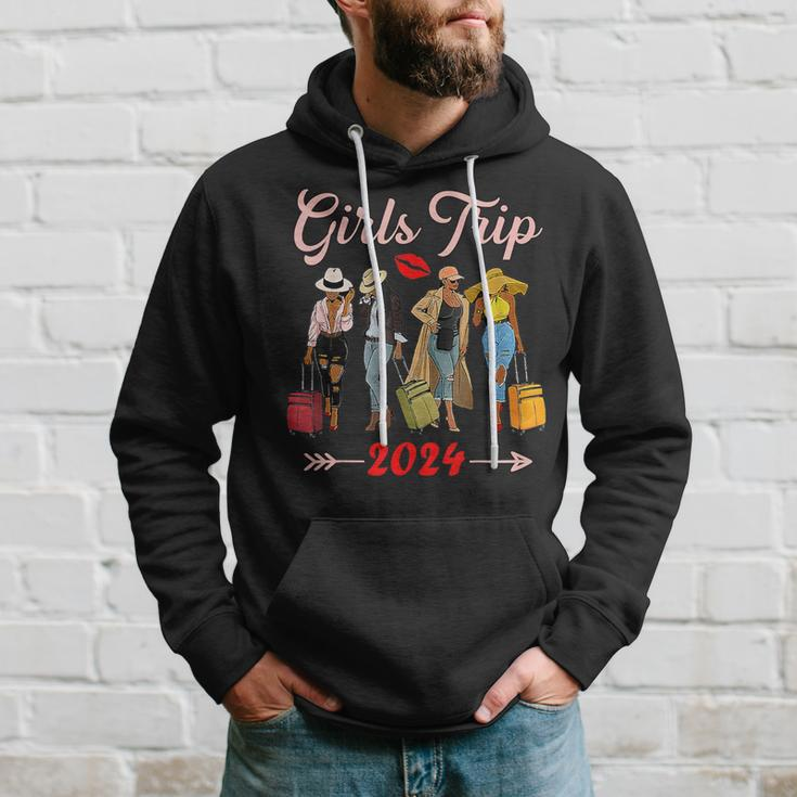 Girls Trip 2024 For Black Melanin Queen On Vacation Women Hoodie Gifts for Him