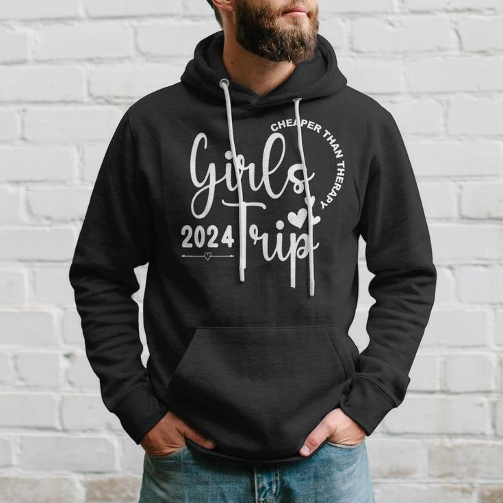 Girls Trip Cheapers Than Therapy 2024 Besties Trip Vacation Hoodie Gifts for Him