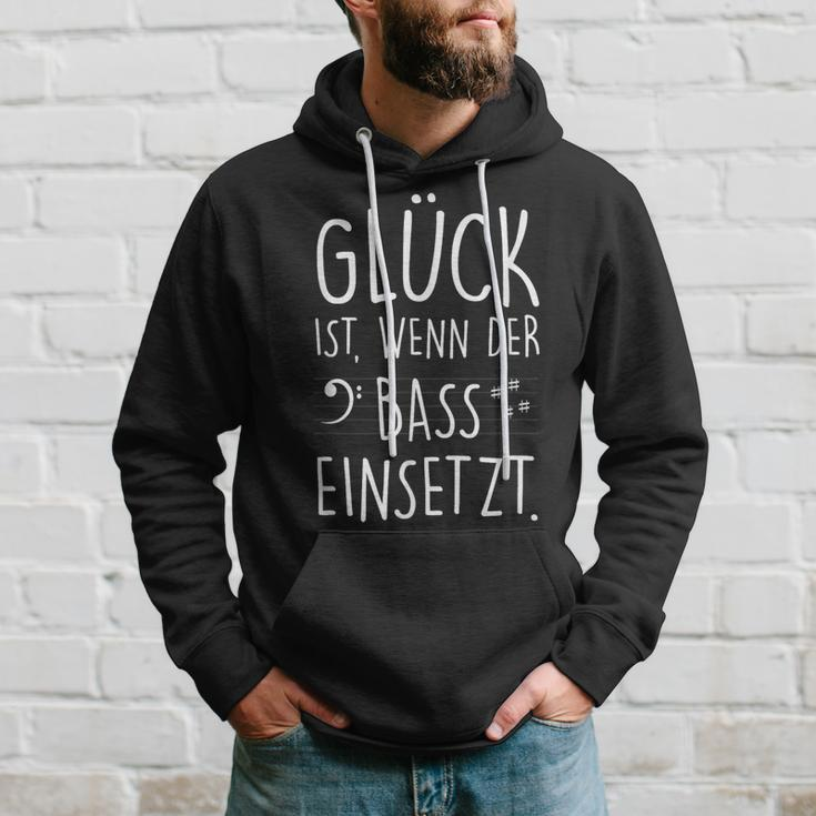 Glück Wenn Bass Einsetz German Language Hoodie Geschenke für Ihn