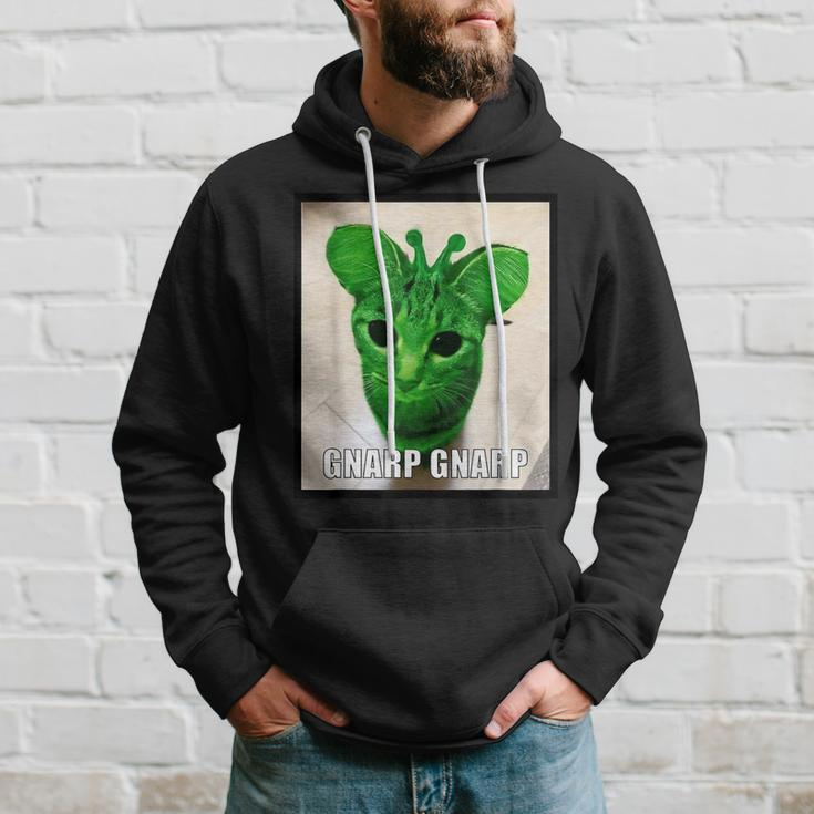 Gnarp Cat Silly Alien Cat Meme Hoodie Gifts for Him
