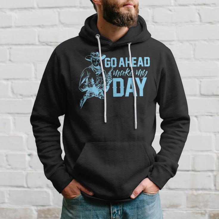 Go Ahead Make My Day Cowboy For Men Texas Cowboy Hoodie Gifts for Him