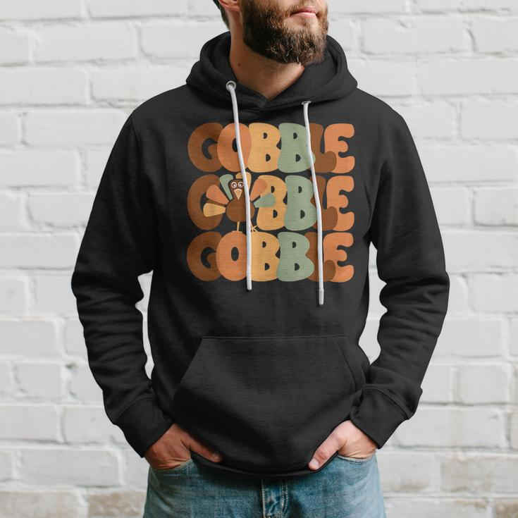 Gobble Turkey Day Happy Thanksgiving Hoodie Gifts for Him