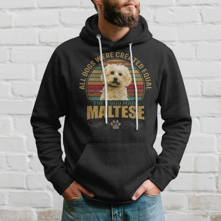 God Created Maltese Hoodie Gifts for Him