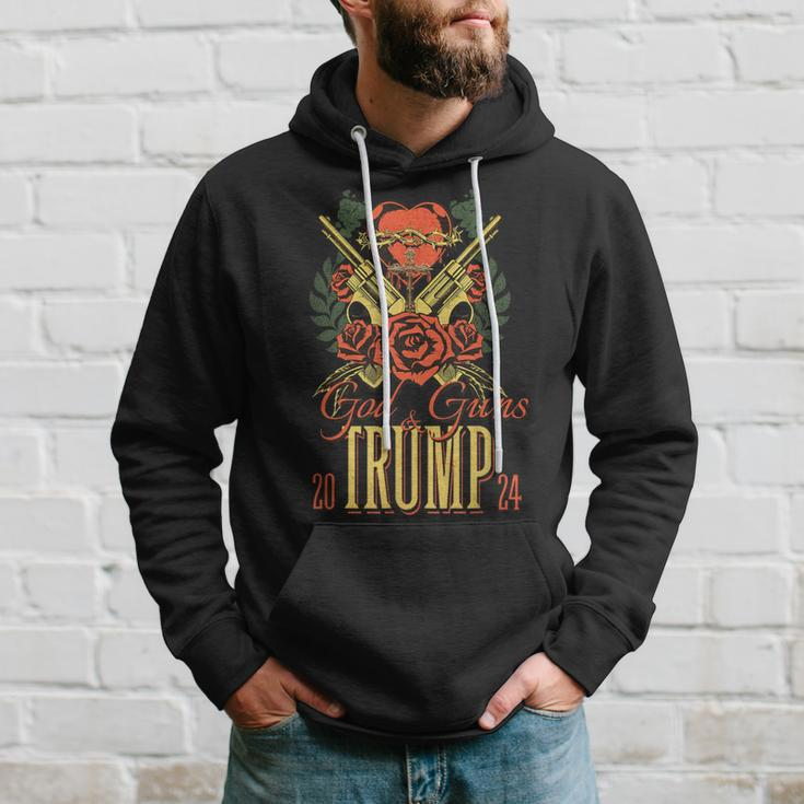 God Guns & Trump 2024 2A Support Short Sleeve Hoodie Gifts for Him