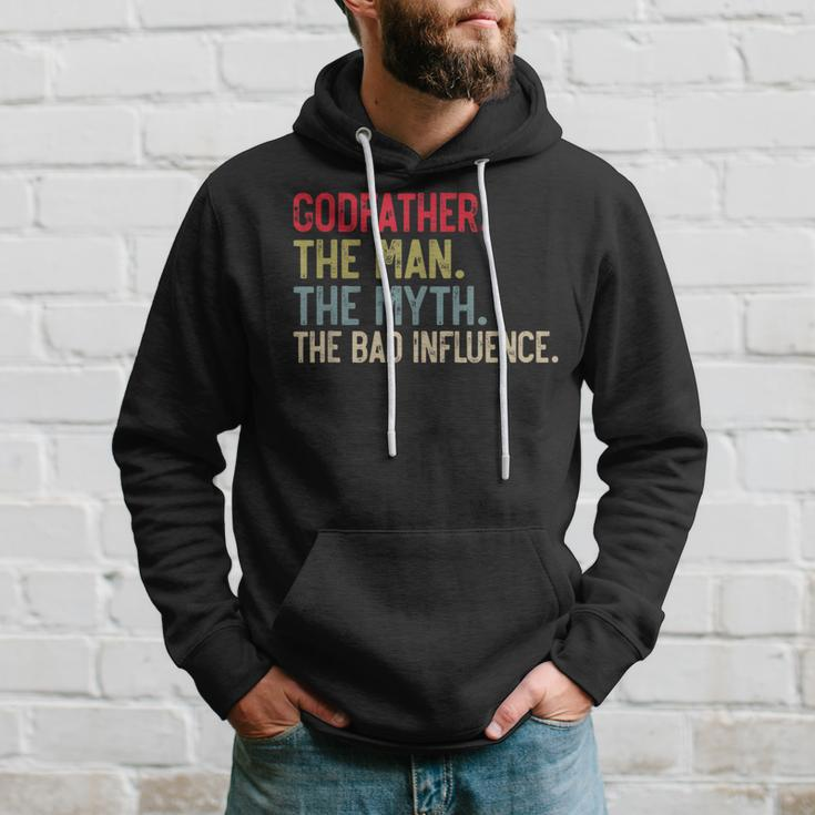 Godfather The Man The Myth The Bad Influence Grandpa Hoodie Gifts for Him