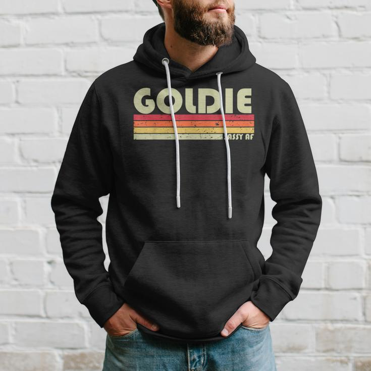 Goldie Name Personalized Retro Vintage 80S 90S Birthday Hoodie Gifts for Him
