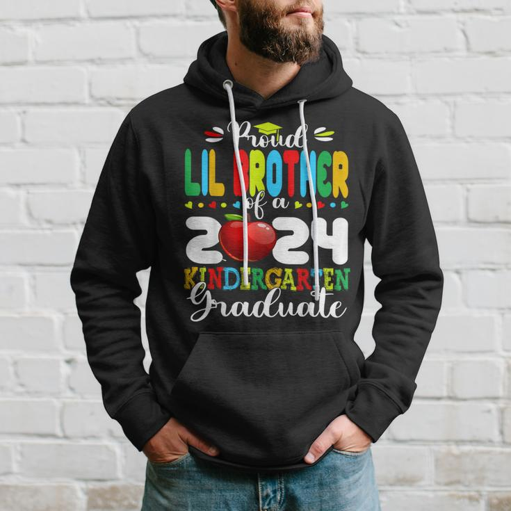 Graduation Proud Lil Brother Of A 2024 Kindergarten Graduate Hoodie Gifts for Him