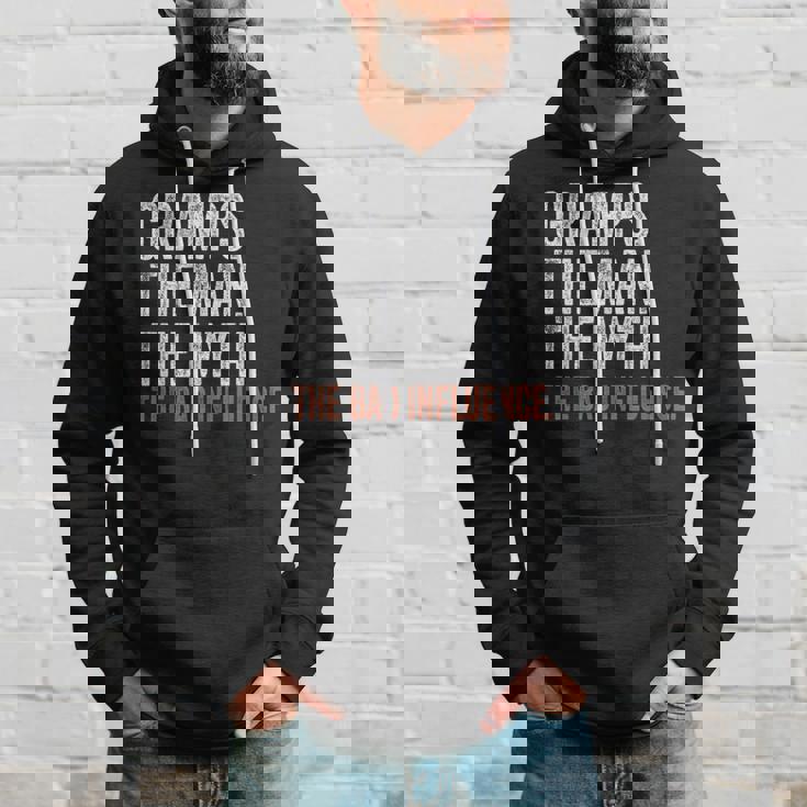 Gramps The Man The Myth The Bad Influence Father's Day Hoodie Gifts for Him