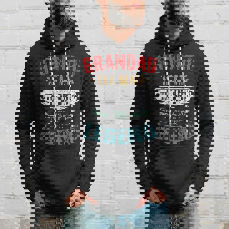 Grandad The Man The Myth The Legend Retro Vintage Hoodie Gifts for Him