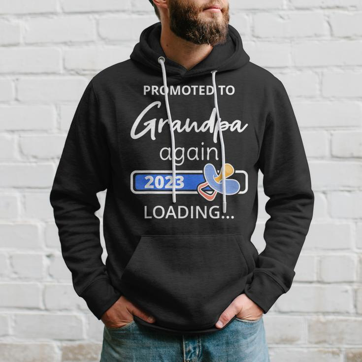 Grandpa Again 2023 Loading Grandad To Be Promoted To Grandpa Hoodie Gifts for Him