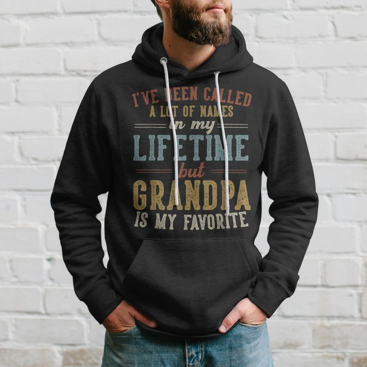 Grandpa Is My Favorite Name Father's Day Grandpa Hoodie Gifts for Him