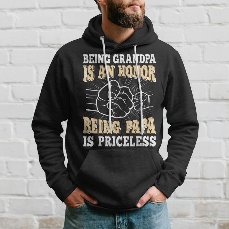 Being Grandpa Is An Honor Being Papa Is Priceless Vintage Hoodie Gifts for Him