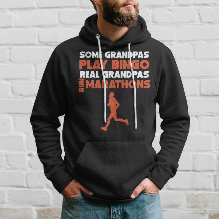 Some Grandpas Play Bingo Real Grandpas Run Marathons Hoodie Gifts for Him