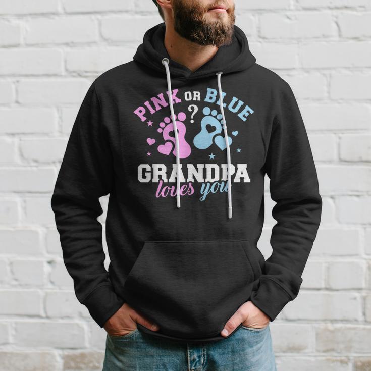 Großvater Hoodie Pink or Blue, Grandpa Loves You für Geschlechtsenthüllung Geschenke für Ihn