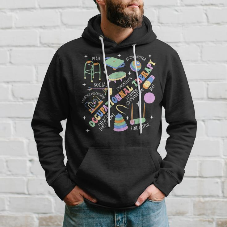 Groovy Occupational Therapy Ot Month Therapist Assistant Ota Hoodie Gifts for Him