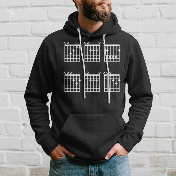 Guitar Chord Chart Fab Dad Musician Dad Father's Day Hoodie Gifts for Him