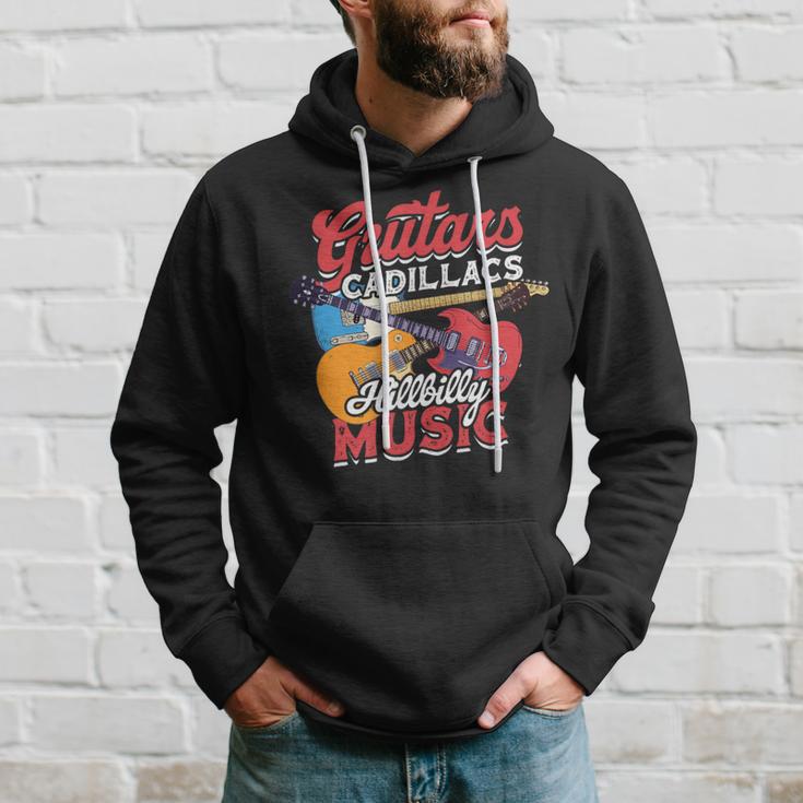 Guitars Cadillacs Hillbilly Music Guitarist Music Album Hoodie Gifts for Him