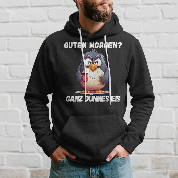 Guten Morgen Ganz Dünnes Eis Penguin Morgenmuffel Hoodie Geschenke für Ihn