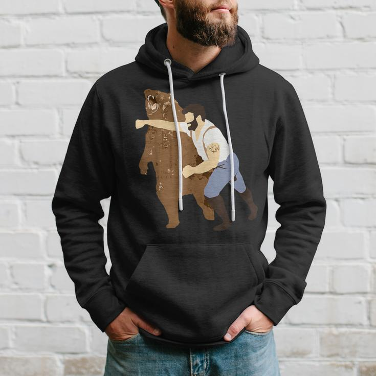 Guy Punching Bear Hoodie Gifts for Him
