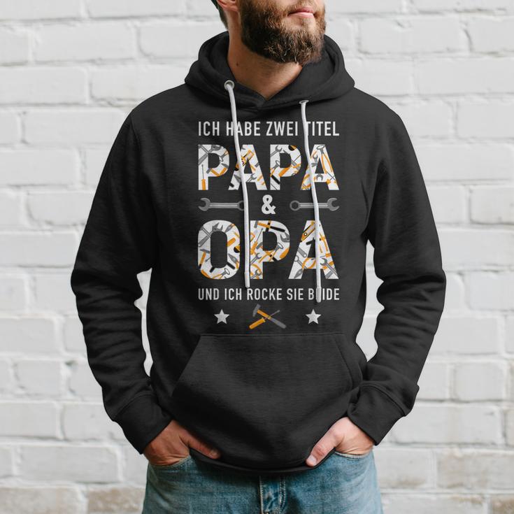 Habe Zwei Titel Papa Opa Rocke Beide Handwerkeratertag Kapuzenpullover Geschenke für Ihn