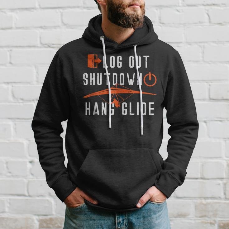 Hang Gliding Log Out Shutdown Hoodie Gifts for Him