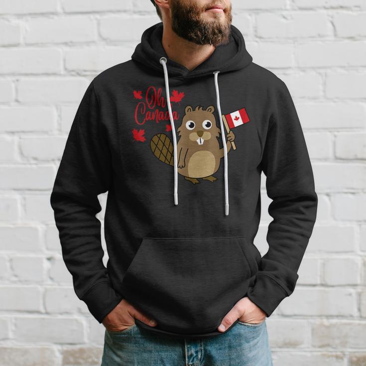 Happy Canada Day Canadian Groundhog Flag Hoodie Gifts for Him