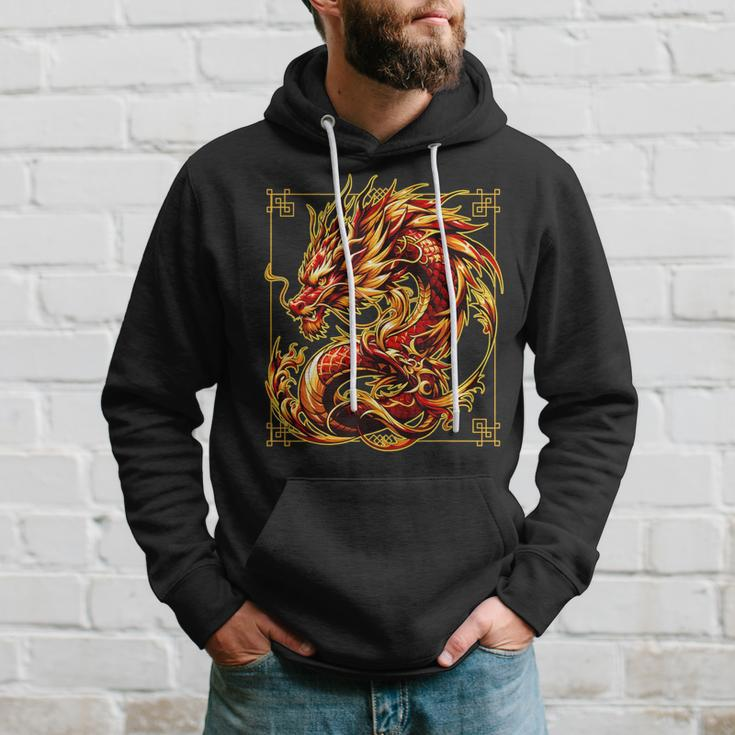 Happy Chinese New Year 2024 Lunar New Year Red Dragon Hoodie Gifts for Him