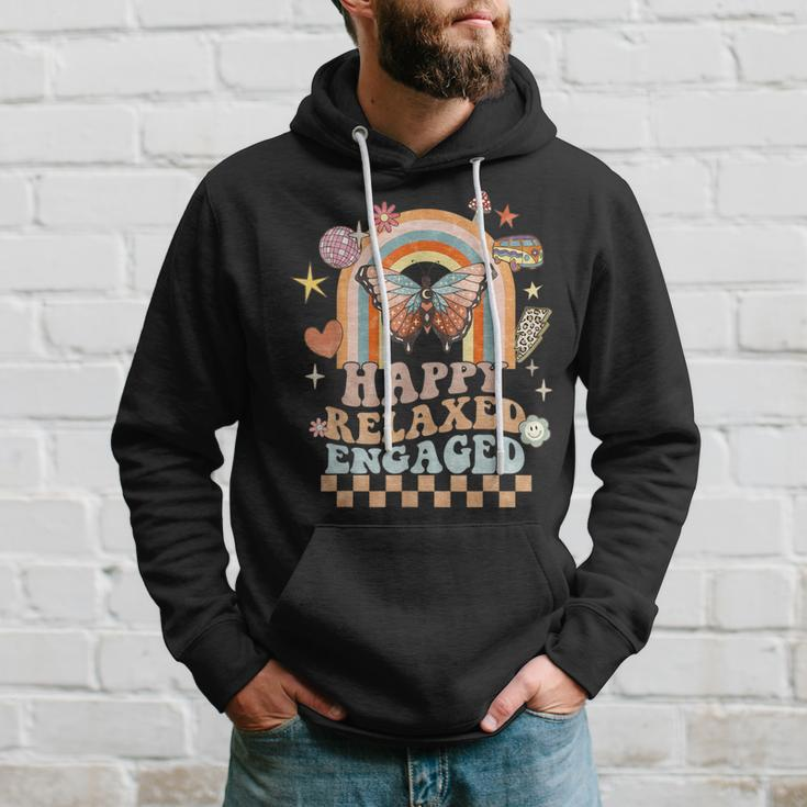 Happy Relaxed Engaged Aba Behavior Analyst Special Education Hoodie Gifts for Him