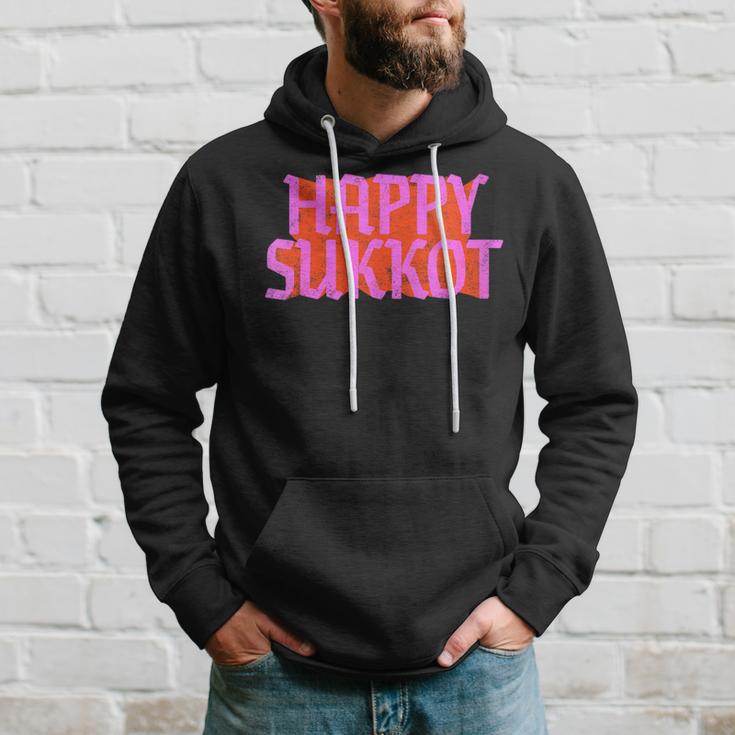 Happy Sukkot Jewish Holiday Four Species Sukkah Lulav Etrog Hoodie Gifts for Him