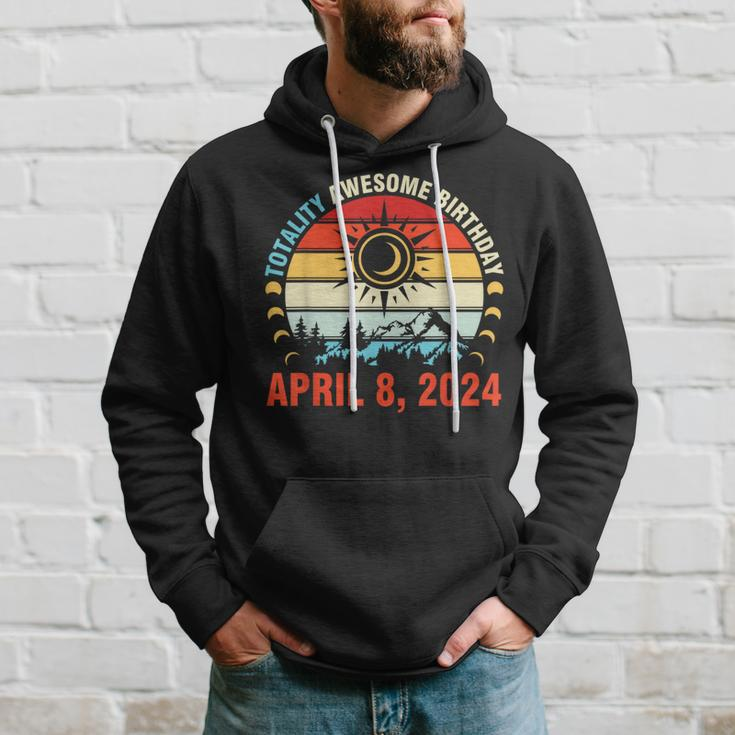 Happy Totality Solar Eclipse Awesome Birthday April 8 2024 Hoodie Gifts for Him