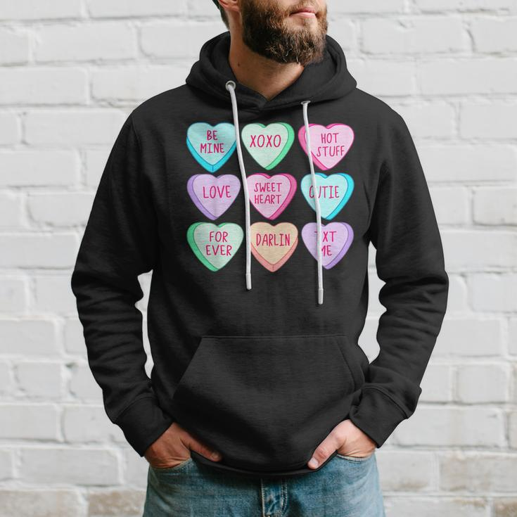 Happy Valentines Day Candy Conversation Hearts Cute Hoodie Gifts for Him