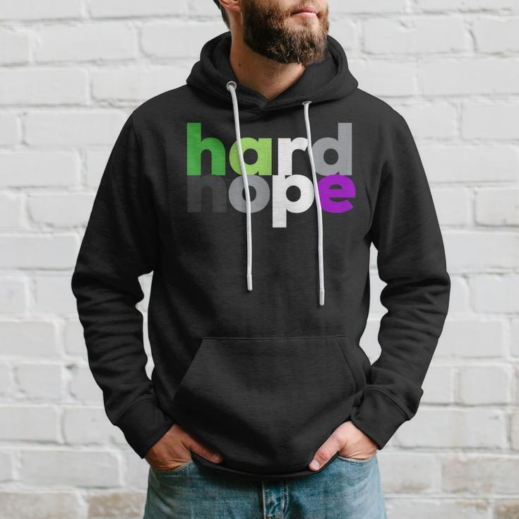 Hard Nope Aroace Pride Lgbtq Lgbt Aro Ace Aromantic Asexual Hoodie Gifts for Him