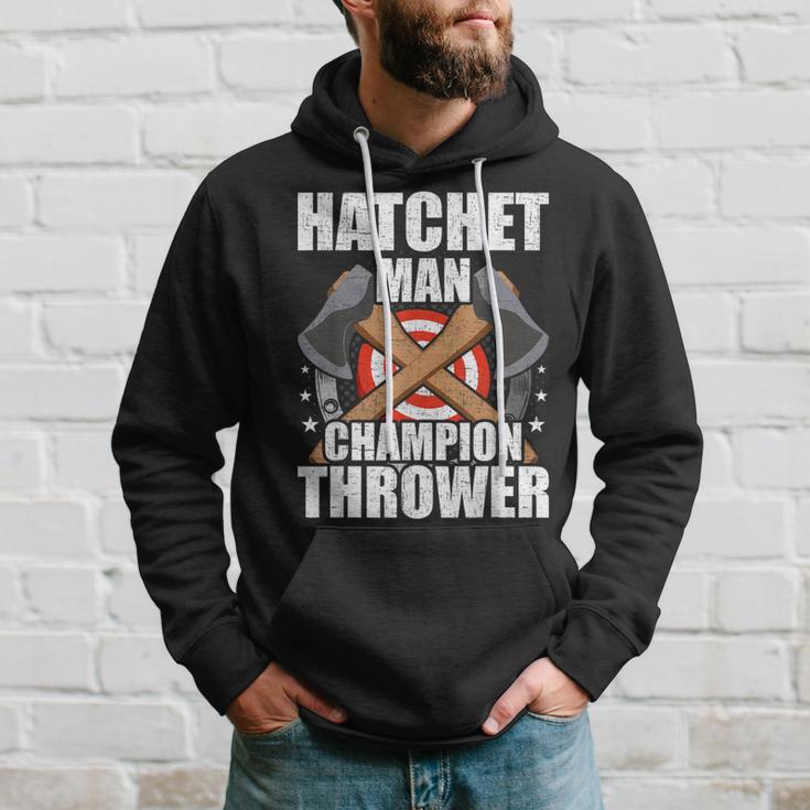 Hatchet Man Champion Axe Throwing Lumberjack Hoodie Gifts for Him