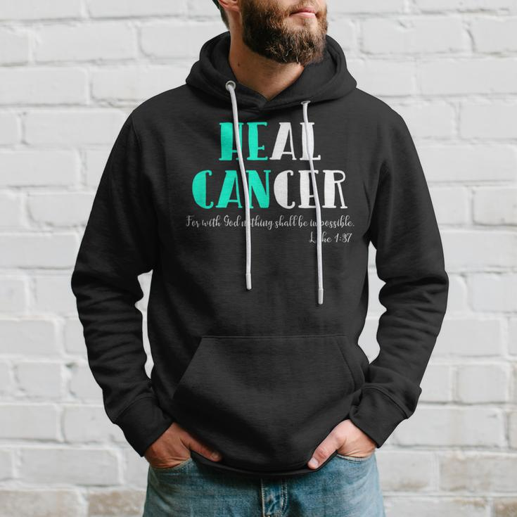 He Can Heal Cancer God Heals Luke 137 Bible Verse Hoodie Gifts for Him