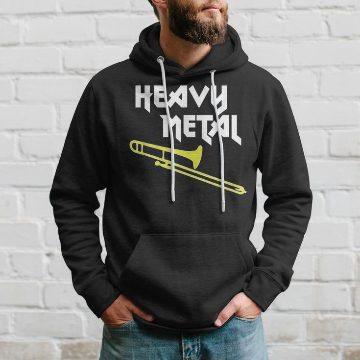 Heavy Metal Marching Band Concert Band Trombone Hoodie Gifts for Him