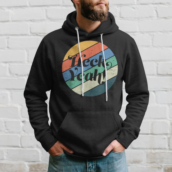 Heck Yeah Retro Distressed Graphic Hoodie Gifts for Him