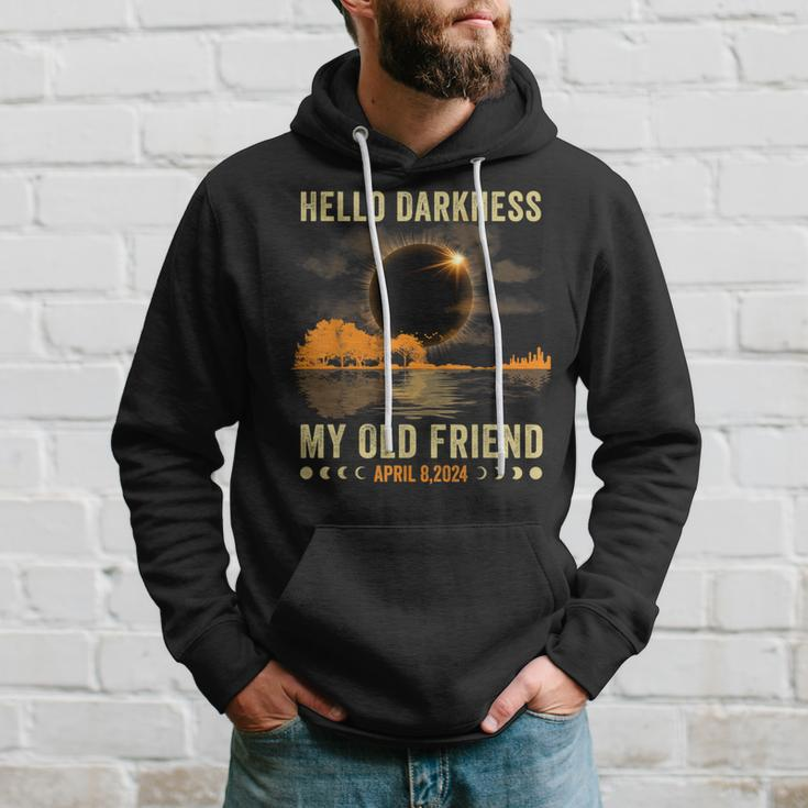 Hello Darkness My Friend Solar Eclipse April 8 2024 Hoodie Gifts for Him
