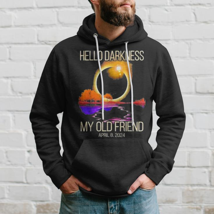 Hello Darkness My Old Friend Eclipse Solar April 08 2024 Hoodie Gifts for Him