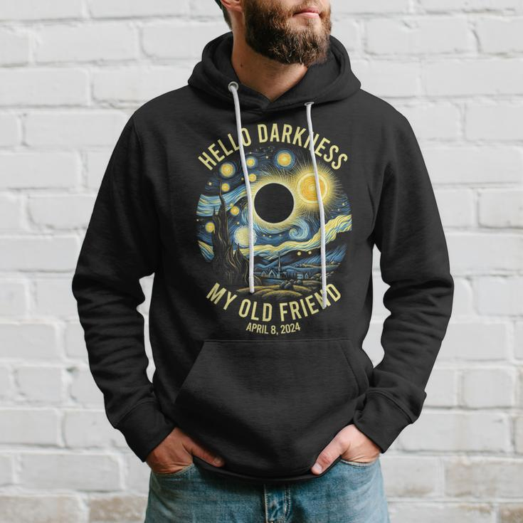 Hello Darkness My Old Friend Solar Eclipse April 8 2024 Hoodie Gifts for Him
