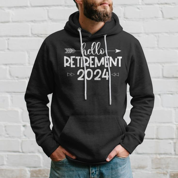 Hello Retirement 2024 Retired Squad Party Coworker Women Hoodie Gifts for Him