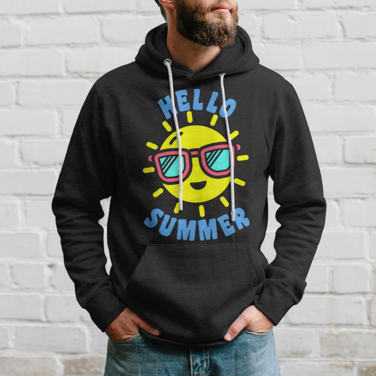 Hello Summer Happy Sun Hoodie Gifts for Him