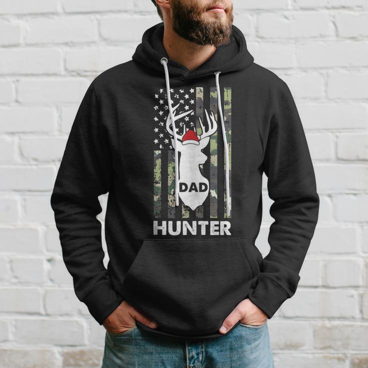 Herren Dad Hunter Weihnachten Coole Amerikanische Flagge Jagd Papaater Kapuzenpullover Geschenke für Ihn