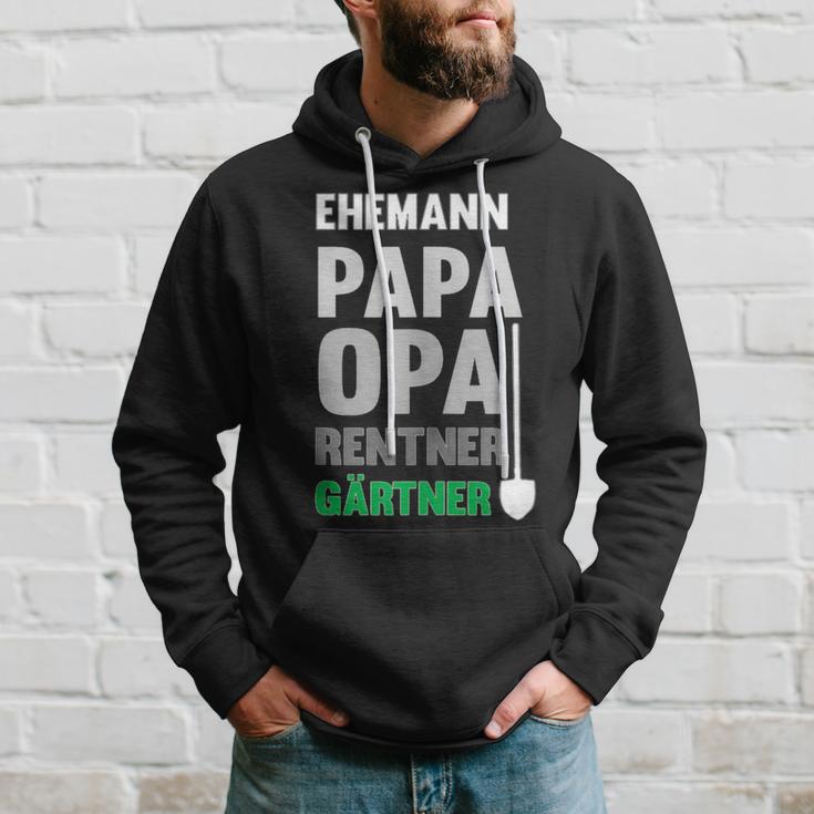 Herren Ehemann Papa Und Opa Sowie Rentner Und Gärtner Im Garten Kapuzenpullover Geschenke für Ihn