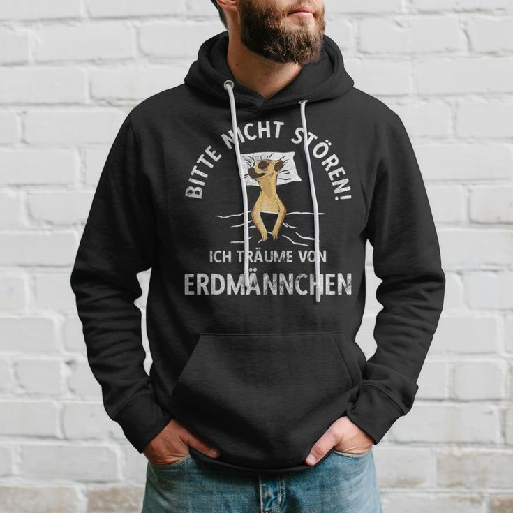 Herren Hoodie 'Bitte nicht stören, Erdmännchen Traum' – Lustiges Motiv Geschenke für Ihn