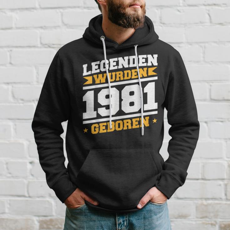 Herren Legenden 1981 Geboren 40 Geburtstag Jahre Spruch Papaater Kapuzenpullover Geschenke für Ihn