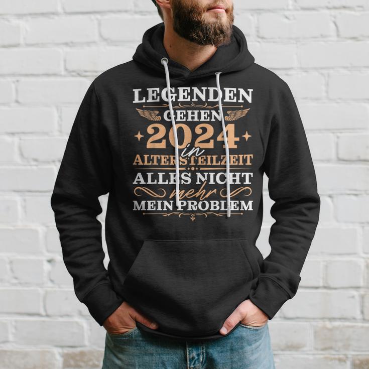 Herren Ruhestand 2024 Legende In Altersteilzeit Kapuzenpullover Geschenke für Ihn