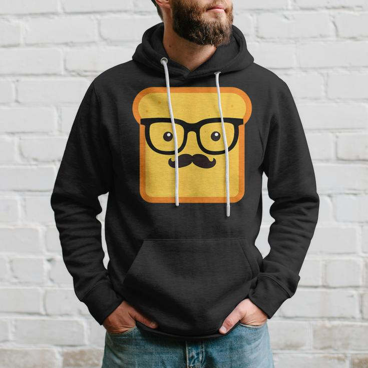Hipster Loaf Of Bread Cartoon & Trendy Chef Hoodie Gifts for Him