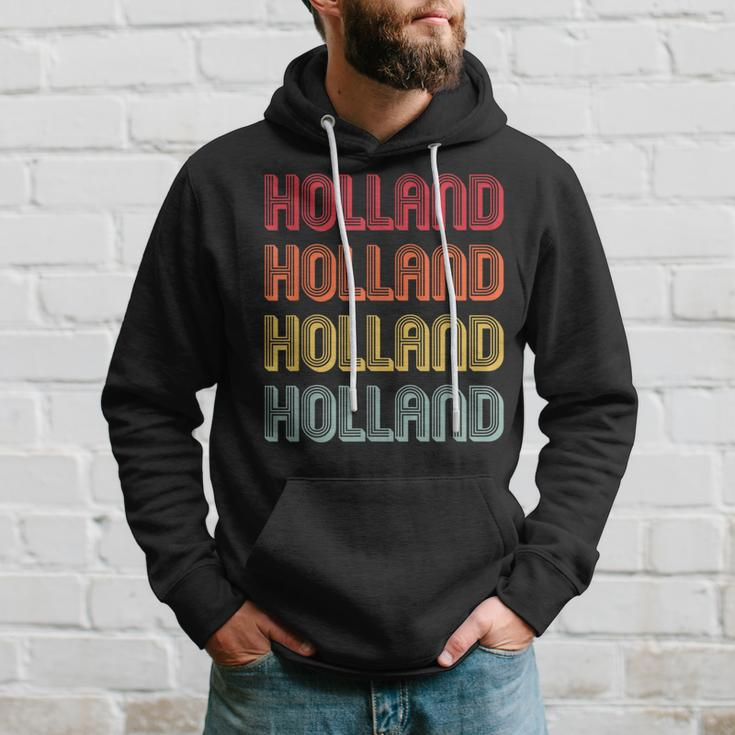Holland Surname Retro Vintage Birthday Reunion Hoodie Gifts for Him